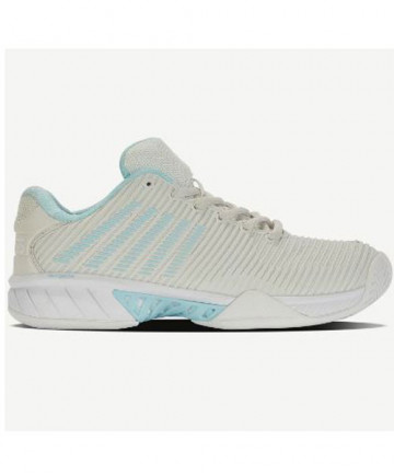 K-Swiss Hypercourt Express 2 WIDE Women's Tennis Shoes Gray White Blue 06807-089