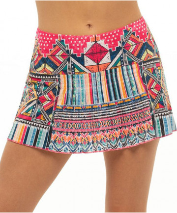 Lucky in Love Pretty in Ink Around the Block Skirt-Shock Pink Skirt-CB514-G44645