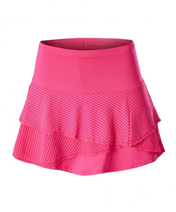Lucky In Love Long Shadow Stripe Origami Skirt-Shocking Pink CB375-645