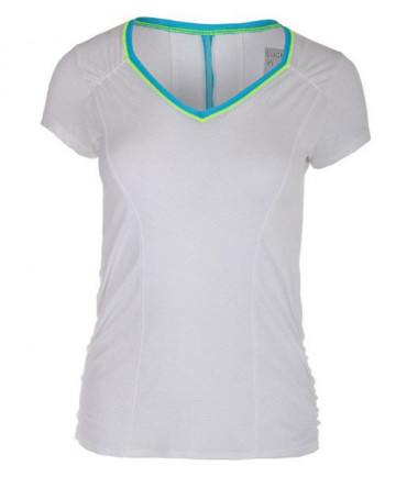 Lucky In Love Uplift Short Sleeve Top- White-Paradise CT470-125