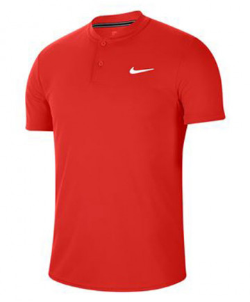 Nike Men's Court Dry Blade Polo- Habanero Red AQ7732-636