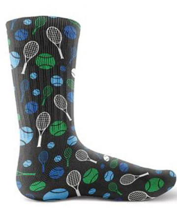 Racquet Inc. Men's Tennis Dress Socks- Black RITG12