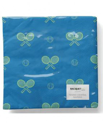 Racquet Inc. Tennis Cocktail Napkins (20 pack) - Night Match Blue RITG197