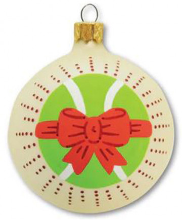 Racquet Inc Tennis Holiday Ornament-  Tennis Ball Bow THO-TBB