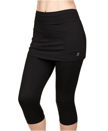 Sofibella Abaza Skort Capri- Black-7011-BLK