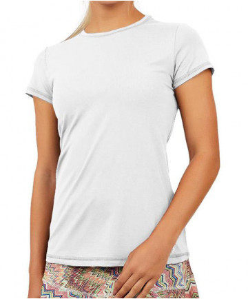 Sofibella UV Short Sleeve Top-White 7012-WHT