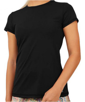 Sofibella UV Short Sleeve Top-Black 7012-BLK