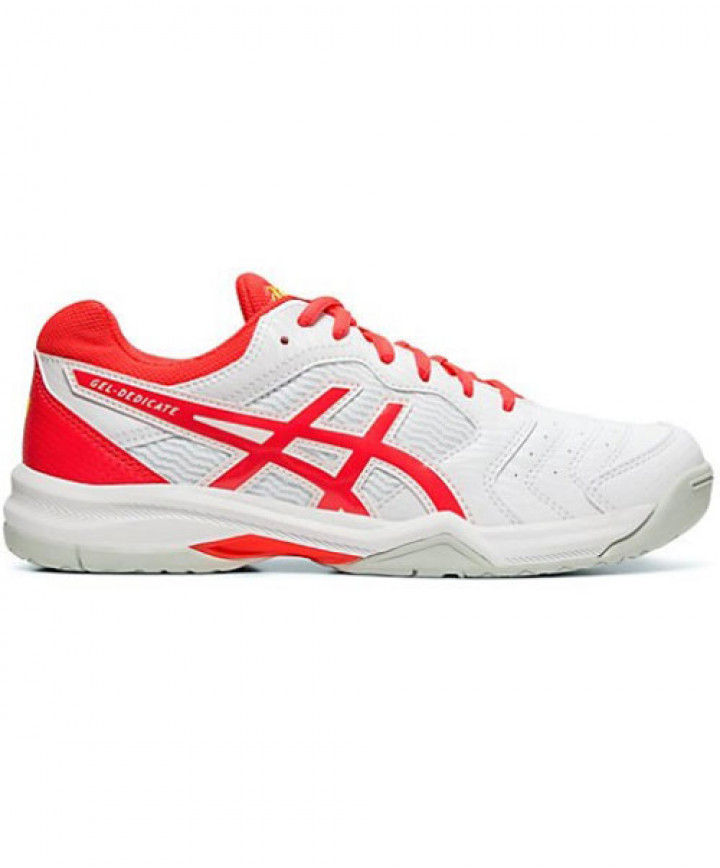 Asics women's gel-dedicate 6 tennis shoes - white/laser pink new arrivals