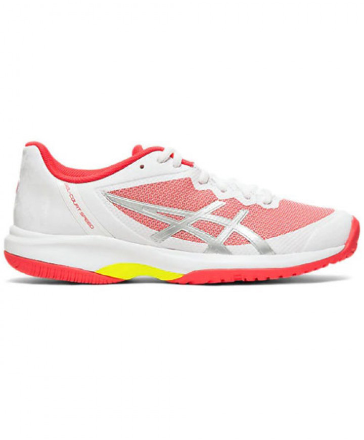 phone persuade Pack to put Asics Women's GEL Court Speed Shoes White / Laser Pink E850N.110