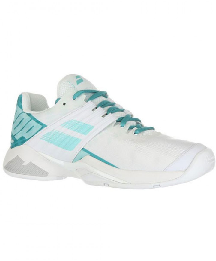 Babolat Women s Propulse Fury AC Shoes White Mint Green 31S19477 1027
