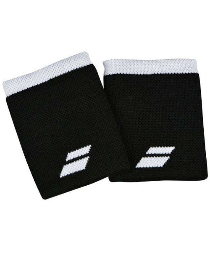 Babolat Logo Wristbands in Black and White