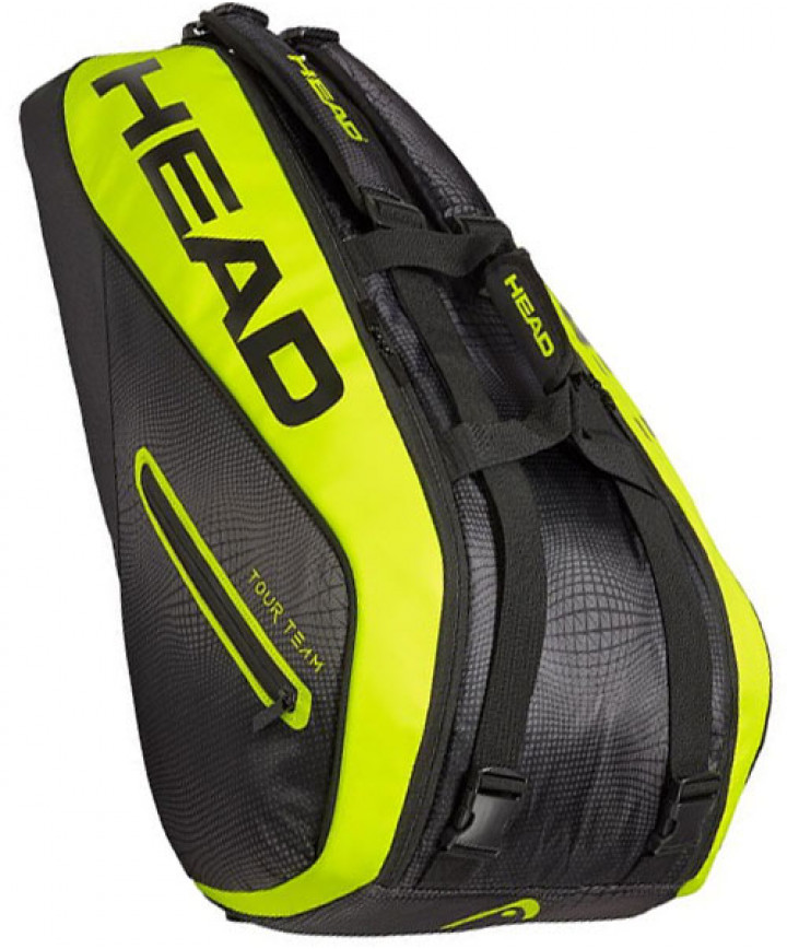 Head Extreme 9R 9 Pack Supercombi Tennis Bag Black Neon Yellow 283409 BKNY