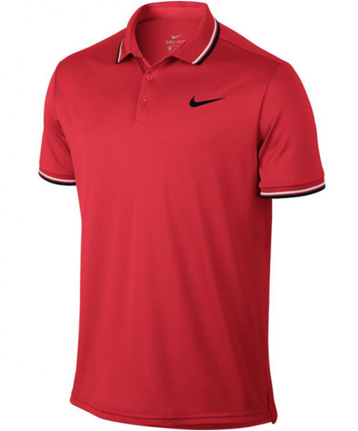Nike Men's Court Dry Tennis Polo Red 830847-653