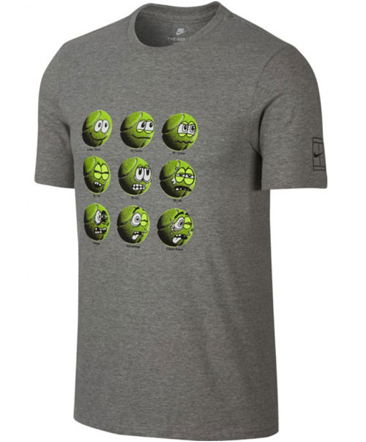 Nike Men s Tennis Balls Tee Dark Grey Heather AA0843 063