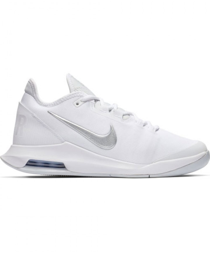 nike women's air max wildcard tennis shoes white and metallic silver