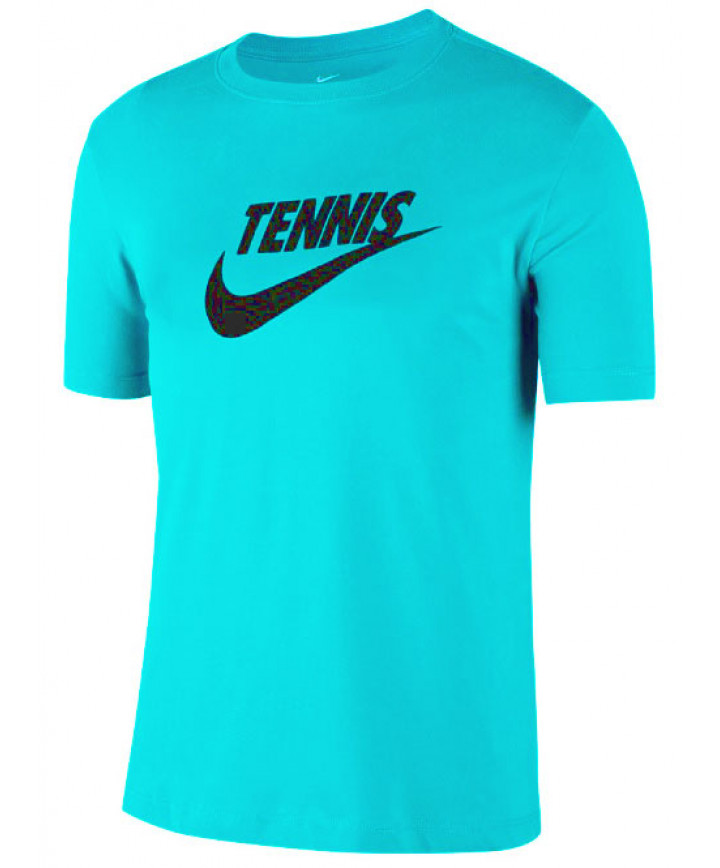 Nike Men s Court Dri FIT Tennis Tee T Shirt Light Aqua CJ0429 434 Nike Men Apparel