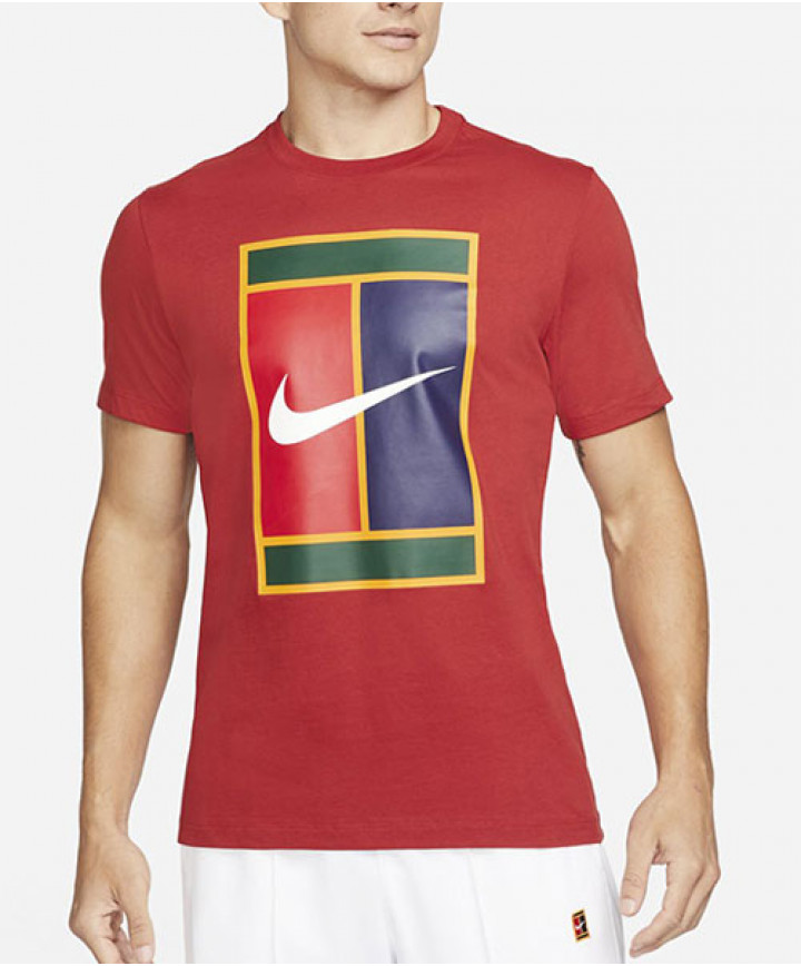 Nike Men s Court Heritage Logo Tee Cinnabar DM8424 671 Nike
