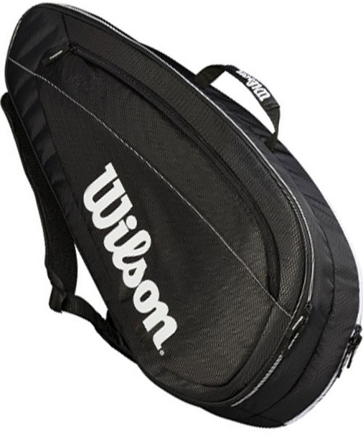 Berg Vesuvius Aanwezigheid luisteraar Wilson Federer Team 6 Pack Bag Black/White WRZ834806