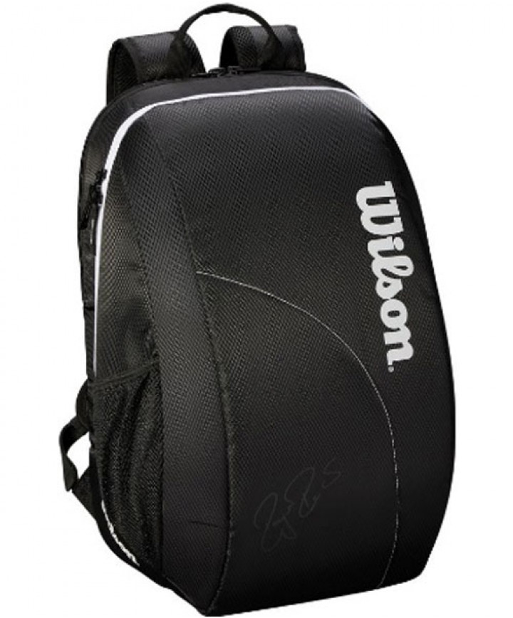 Wilson Federer Team Backpack Bag Black/White WRZ834895