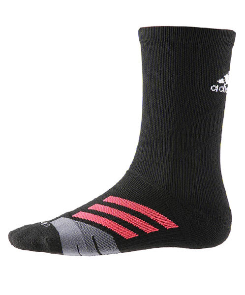 Adidas U Traxion Tennis Crew Socks Black/Red, Size Medium 51393048