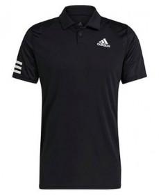 Adidas Men's Club 3 Stripe Polo-Black GL5421