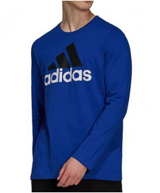 Adidas Men's Badge of Sport Long Sleeve Tee-Bold Blue H14624