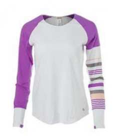 Cross Court Violet Dreams Longsleeve Top-White 8451-0110
