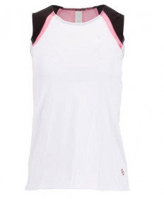 Cross Court Palm Springs Full Back Tank-White 8732-0110