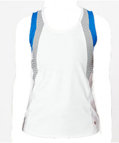 Cross Court Electra Full Back Tank-White 8752-0110