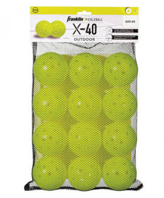 Franklin X-40 Outdoor Pickleball 12pack Yellow 52897