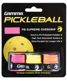 Gamma Pickleball Supreme Overgrips 3-Pack Assorted APBSO12