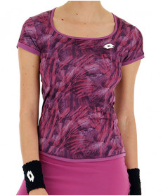 Lotto Top Ten Printed Tee-Purple Willow 211250-26M