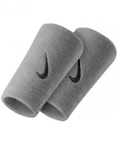 Nike Swoosh Double Wide Wristbands Silver NNN05-078