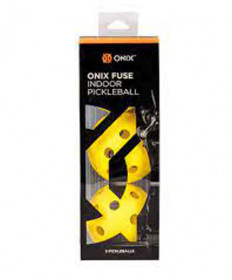 Onix Fuse Indoor Pickleballs 3pack Yellow KZ42003Y