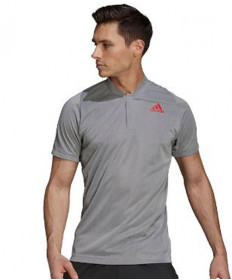 Adidas Men's Prime Blue Freelift Polo-Grey GK9646