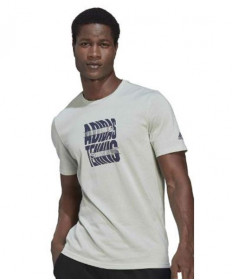 Adidas Men's Tennis Wave Smile Tee-Linen Green HJ7792