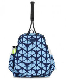 Ame & Lulu Game On Tennis Backpack-Blue Shibori GTBP250