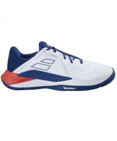 Babolat Men's Propulse Fury 3 AC Shoes White / Blue 30S23208-1005