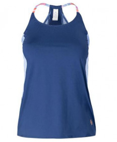 Cross Court Corfu Strappy Racerback Tank-Indigo 8405-8068