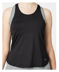 Cross Court Santorini Racerback Tank-Black 8413-1000