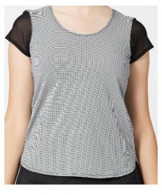 Cross Court Santorini Cap Sleeve Top-Black 8416-1000
