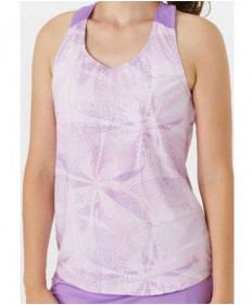 Cross Court Hyacinth Print Racerback Tank- Lilac Print 8424-3023