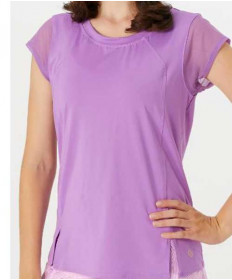 Cross Court Hyacinth Cap Sleeve Top-Lavender 8428-3131