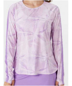 Cross Court Hyacinth Longsleeve-Lilac Print 8429-3023