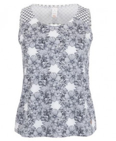 Cross Court Manhattan Print Tank-Black 8455-1000