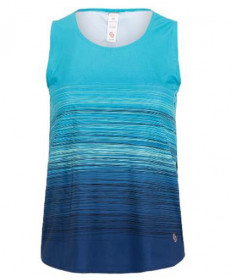 Cross Court Indigo Print Tank-Aqua 8461-4381