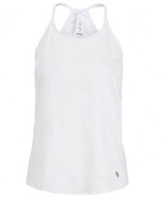 Cross Court Club Whites Strappy Tank- White 8476-0110