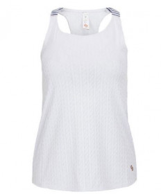 Cross Court Capri Racerback Tank-White 8497-0110