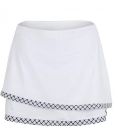 Cross Court Manhattan Tiered Skirt-White 8640-0110
