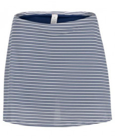 Cross Court Freeport A-Line Pleat Back Striped Skirt-Indigo 8656-0110